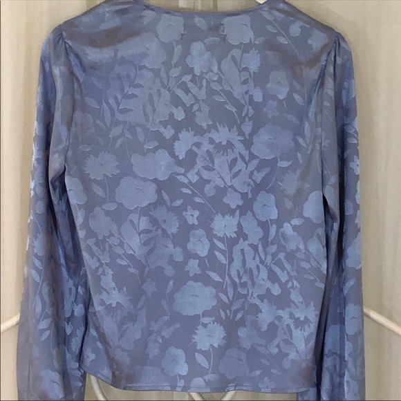 Urban Outfitters Jacquard Surplice Long Sleeve Top - Picture 3 of 11